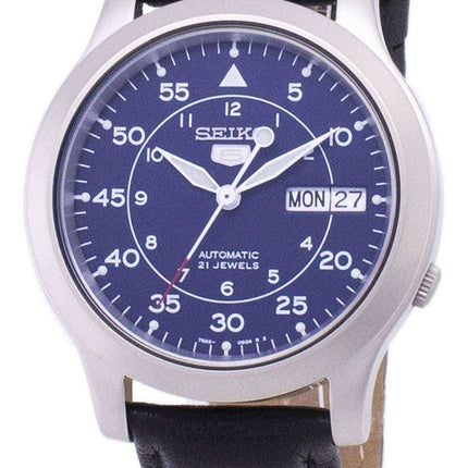 Orologio da uomo Seiko 5 Military SNK807K2-SS3 automatico cinturino in pelle nera