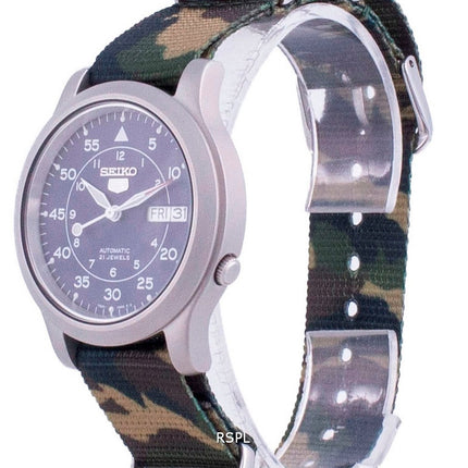 Orologio da uomo automatico con cinturino in nylon Seiko 5 Military SNK807K2-var-NATOS18