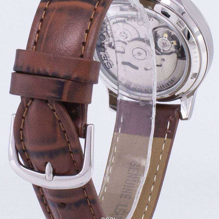 Orologio da uomo con cinturino in pelle marrone automatico Seiko 5 Military SNK809K2-SS2