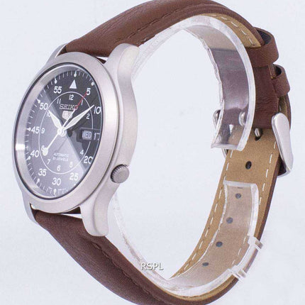 Orologio da uomo automatico Seiko 5 Military SNK809K2-SS5 automatico cinturino in pelle marrone