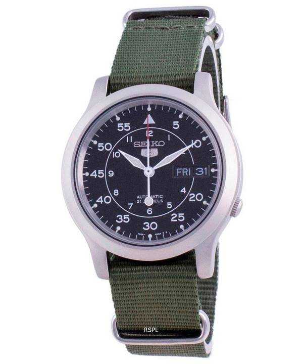 Orologio da uomo automatico con cinturino in nylon Seiko 5 Military SNK809K2-var-NATO12