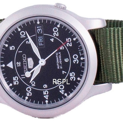 Orologio da uomo automatico con cinturino in nylon Seiko 5 Military SNK809K2-var-NATO12