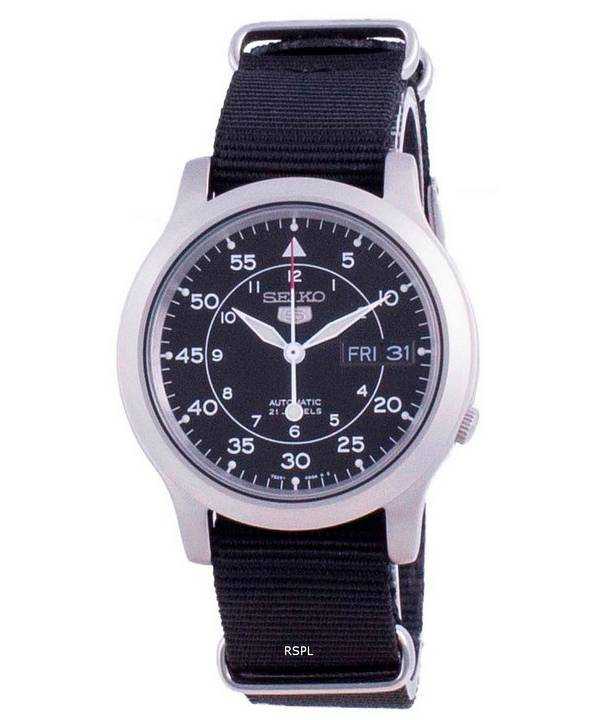 Orologio da uomo automatico con cinturino in nylon Seiko 5 Military SNK809K2-var-NATO13
