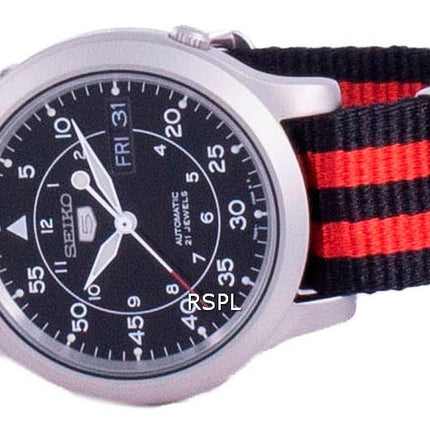 Orologio da uomo automatico con cinturino in nylon Seiko 5 Military SNK809K2-var-NATO15