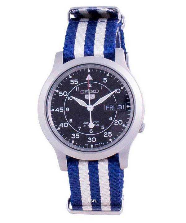 Orologio da uomo automatico con cinturino in nylon Seiko 5 Military SNK809K2-var-NATOS17