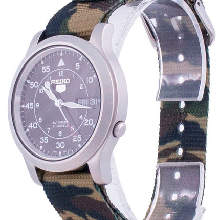Orologio da uomo automatico con cinturino in nylon Seiko 5 Military SNK809K2-var-NATOS18