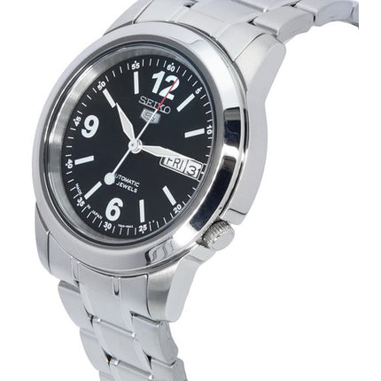 Orologio da uomo automatico SNKE63 SNKE63J1 SNKE63J con quadrante nero in acciaio inossidabile Seiko 5