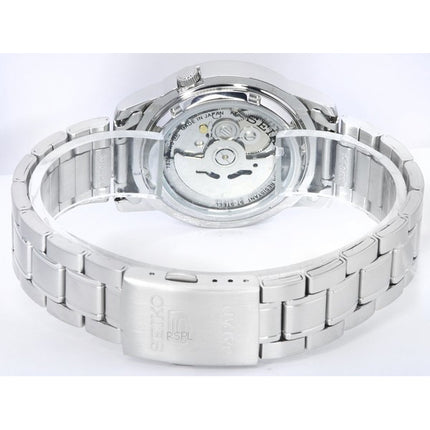 Orologio da uomo automatico SNKE63 SNKE63J1 SNKE63J con quadrante nero in acciaio inossidabile Seiko 5