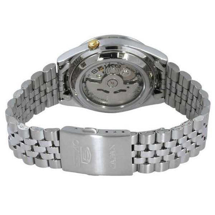 Orologio da uomo automatico Seiko 5 Jubilee con quadrante bianco 21 gioielli SNKF77J1