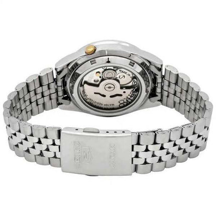Orologio da uomo automatico Seiko 5 in acciaio inossidabile quadrante argento 21 gioielli SNKG39J1