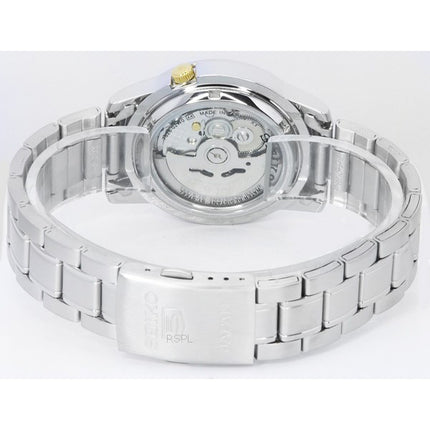 Orologio da uomo automatico Seiko 5 in acciaio inossidabile con quadrante bianco SNKK07 SNKK07J1 SNKK07J