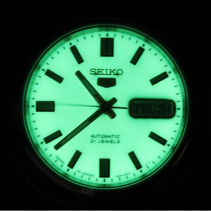Orologio da uomo Seiko 5 ricondizionato in acciaio inossidabile con quadrante verde automatico SNKK19 SNKK19J1 SNKK19J