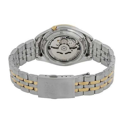 Orologio da uomo Seiko 5 Two Tone Stainless Steel White Dial 21 Jewels Automatic SNKL24K1