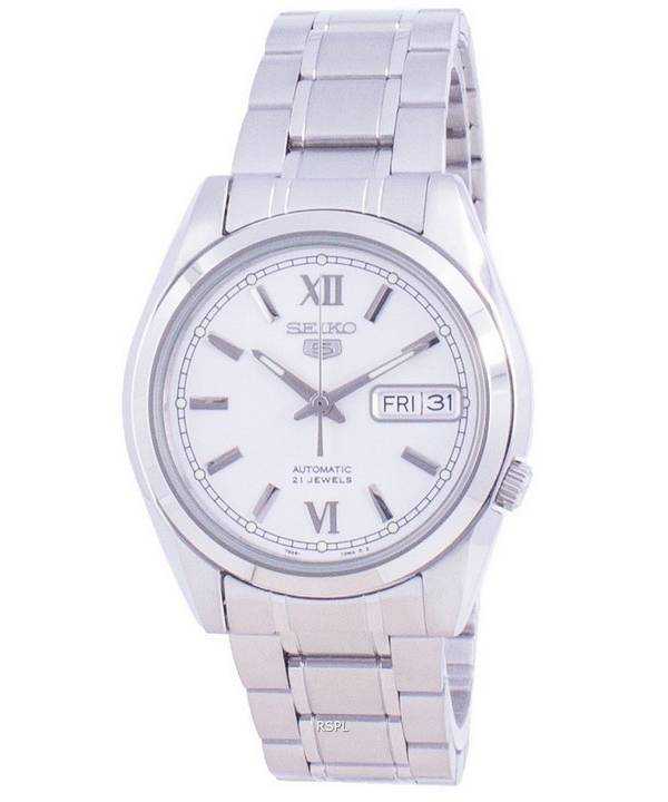 Orologio da uomo automatico Seiko 5 con quadrante argento SNKL51 SNKL51K1 SNKL51K