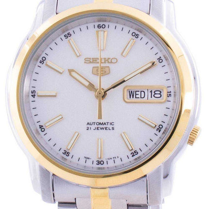 Orologio da uomo automatico Seiko 5 con quadrante bianco SNKL84 SNKL84K1 SNKL84K