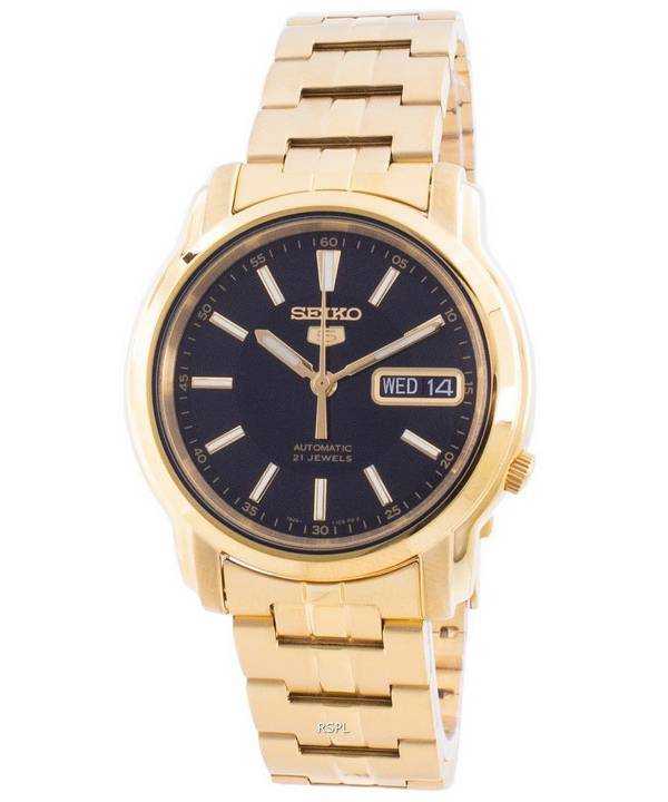 Orologio da uomo automatico Seiko 5 con quadrante nero SNKL88 SNKL88K1 SNKL88K
