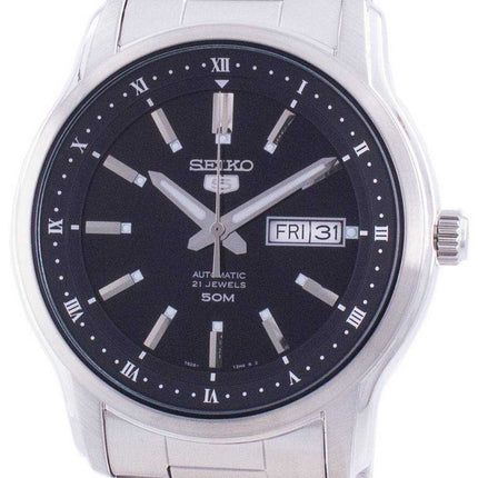 Orologio da uomo automatico Seiko 5 con quadrante nero SNKP11 SNKP11K1 SNKP11K