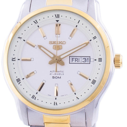 Orologio da uomo automatico Seiko 5 con quadrante bianco SNKP14 SNKP14K1 SNKP14K