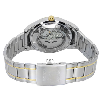 Orologio da uomo Seiko 5 bicolore in acciaio inossidabile quadrante bianco automatico SNKL24 SNKL24J1 SNKL24J