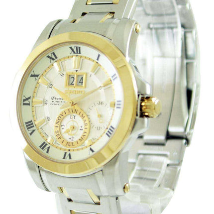 Orologio da uomo Seiko Premier Kinetic Perpetual SNP094P1 SNP094P SNP094