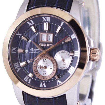Orologio da uomo Seiko Premier Kinetic Perpetual SNP126 SNP126P1 SNP126P