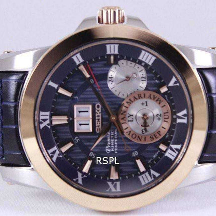 Orologio da uomo Seiko Premier Kinetic Perpetual SNP126 SNP126P1 SNP126P