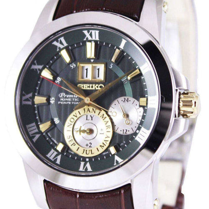 Orologio da uomo Seiko Premier Kinetic Perpetual SNP127 SNP127P1 SNP127P