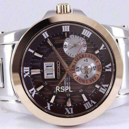 Orologio da uomo Seiko Premier Kinetic Perpetual SNP128 SNP128P1 SNP128P