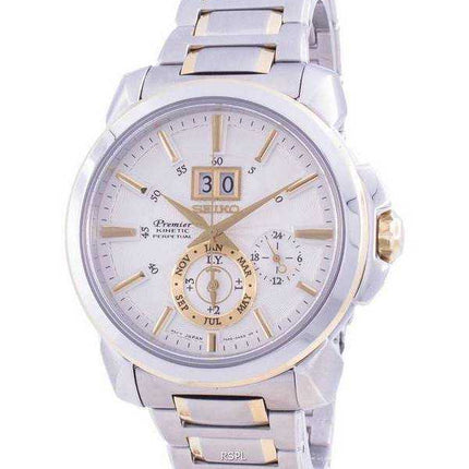 Orologio da uomo Seiko Premier Kinetic Perpetual SNP166 SNP166P1 SNP166P al quarzo 100M