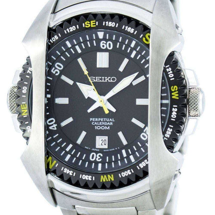 Seiko Quartz Perpetual Calendar SNQ089 SNQ089P1 SNQ089P Orologio da uomo