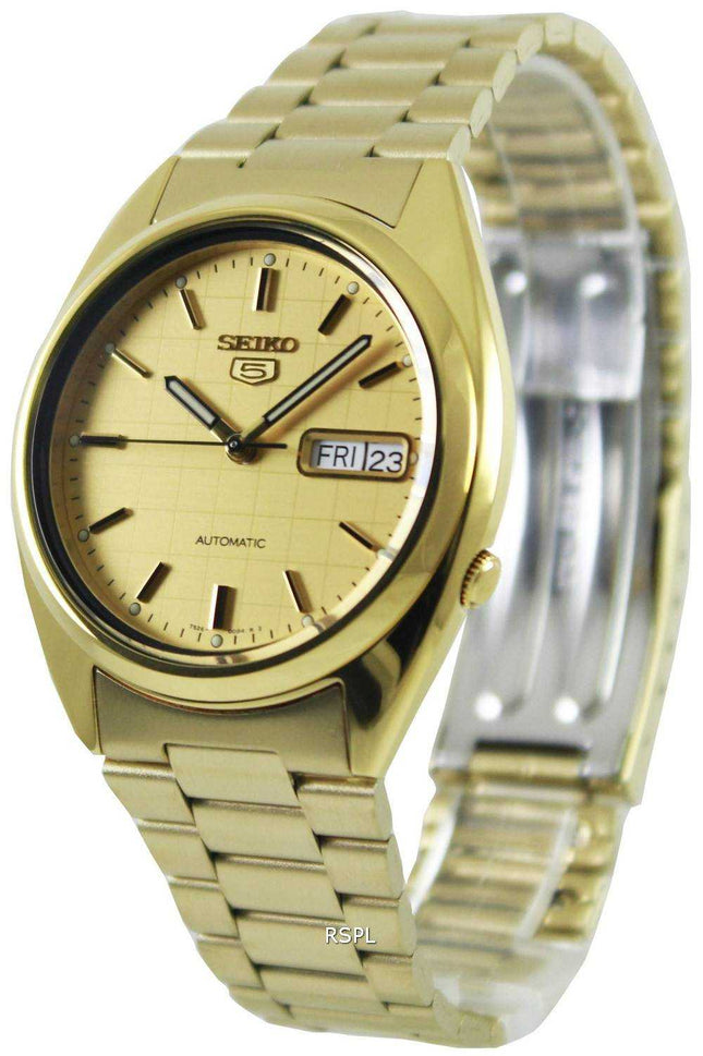 Orologio da uomo Seiko 5 Automatic Gold Dial SNXL72K1 SNXL72K