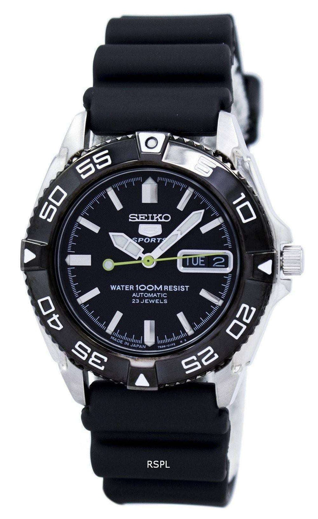 Orologio da uomo Seiko 5 Sports automatico ricondizionato, prodotto in Giappone, 23 gioielli, SNZB23J2