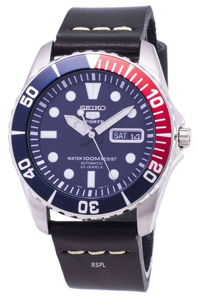 Seiko 5 Sports SNZF15K1-LS14 Orologio da uomo automatico cinturino in pelle nera