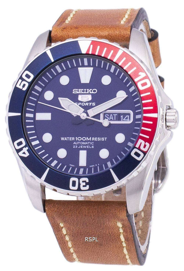 Seiko 5 Sports SNZF15K1-LS17 Orologio da uomo automatico cinturino in pelle marrone