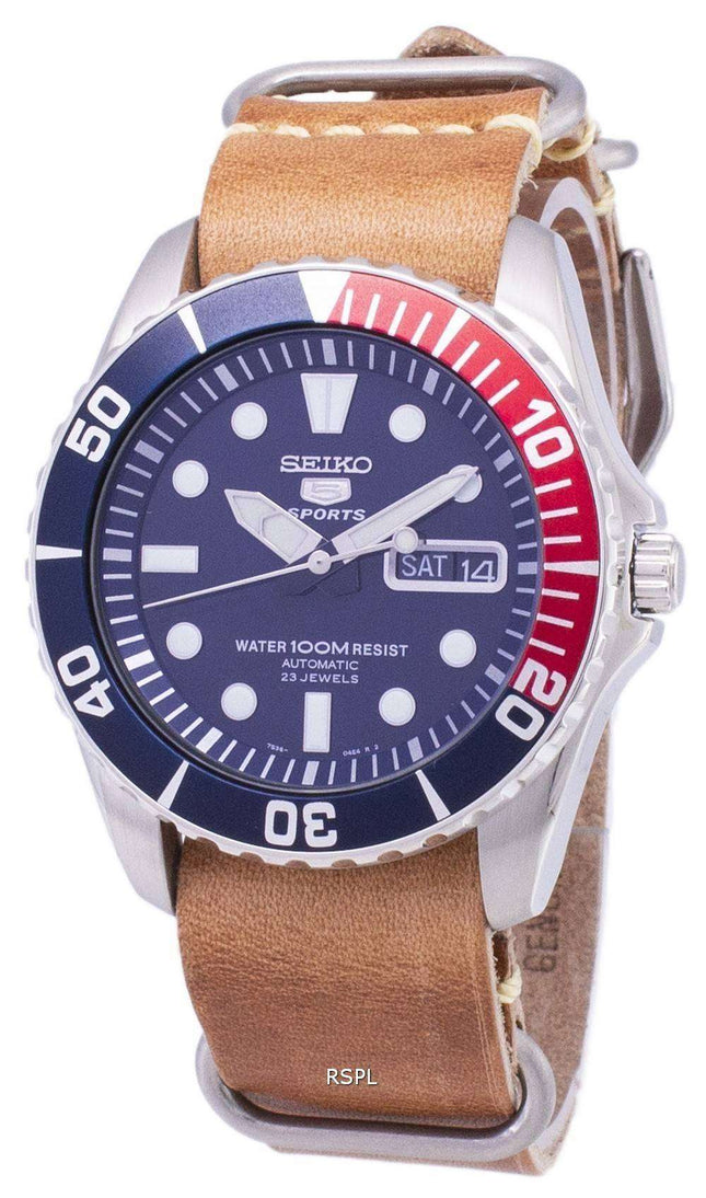 Seiko 5 Sports SNZF15K1-LS18 Orologio da uomo automatico cinturino in pelle marrone
