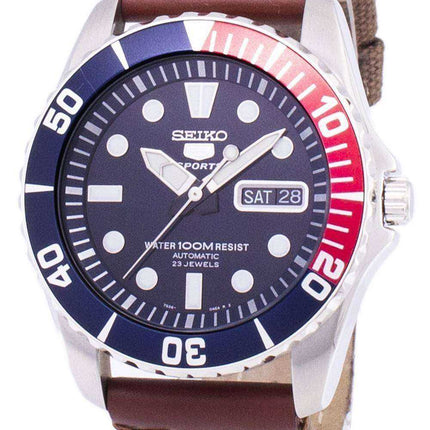 Orologio da uomo automatico con cinturino in tela Seiko 5 Sports SNZF15K1-NS1