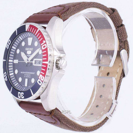 Orologio da uomo automatico con cinturino in tela Seiko 5 Sports SNZF15K1-NS1