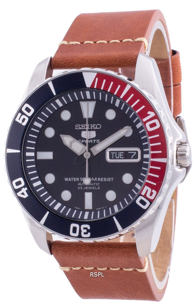 Orologio da uomo automatico Seiko 5 con quadrante blu SNZF15K1-var-LS21 100M
