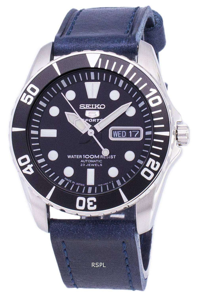 Seiko 5 Sports SNZF17J1-LS13 Orologio da uomo automatico con cinturino blu scuro realizzato in Giappone