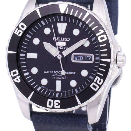 Seiko 5 Sports SNZF17J1-LS15 Orologio da uomo automatico cinturino in pelle blu scuro