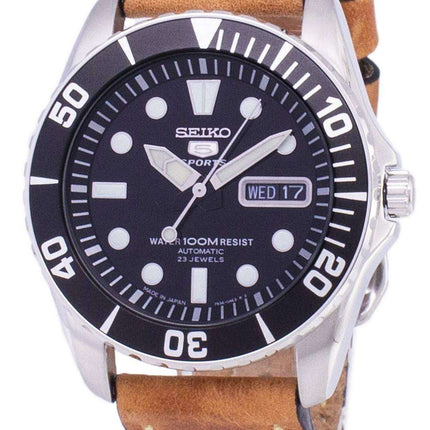 Seiko 5 Sports SNZF17J1-LS17 Orologio da uomo automatico cinturino in pelle marrone giapponese