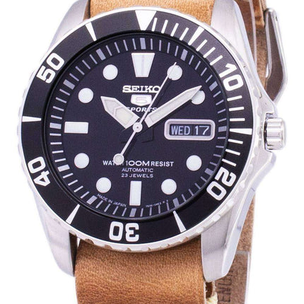 Seiko 5 Sports SNZF17J1-LS18 Orologio da uomo automatico cinturino in pelle marrone giapponese