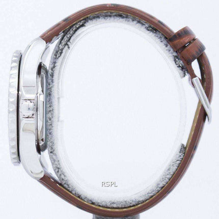 Orologio da uomo automatico Seiko 5 con rapporto 23 in pelle marrone SNZF17J1-LS7 Orologio da uomo
