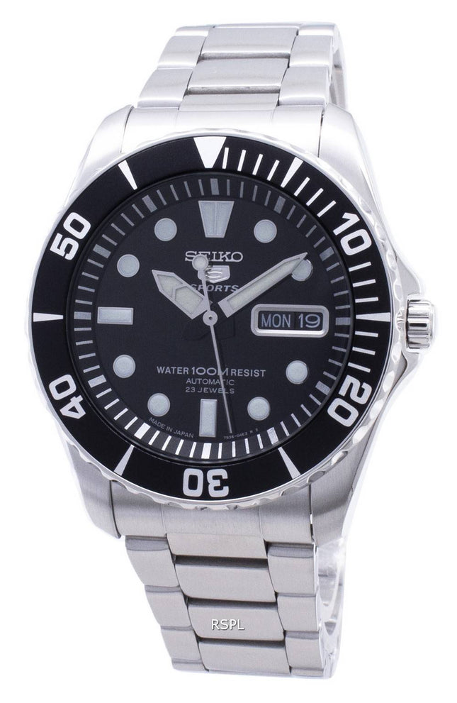 Orologio da uomo automatico Seiko 5 ricondizionato a 23 rubini realizzato in Giappone SNZF17 SNZF17J1 SNZF17J 100M
