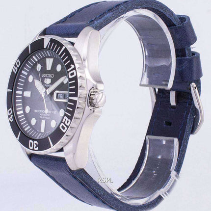 Seiko 5 Sports SNZF17K1-LS13 Orologio da uomo automatico cinturino in pelle blu scuro