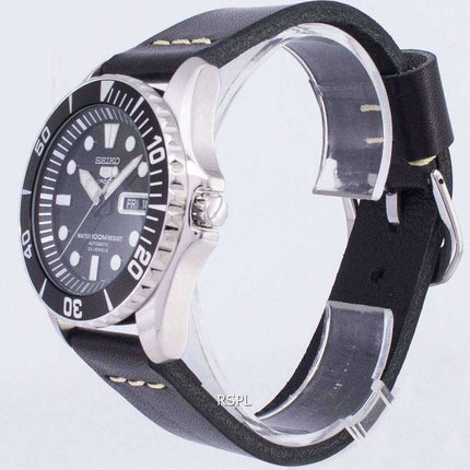 Seiko 5 Sports SNZF17K1-LS14 Orologio da uomo automatico cinturino in pelle nera