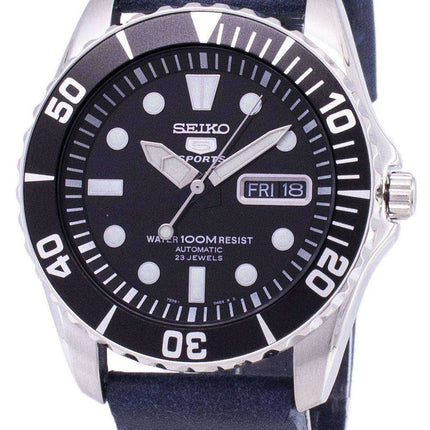Seiko 5 Sports SNZF17K1-LS15 Orologio da uomo automatico cinturino in pelle blu scuro