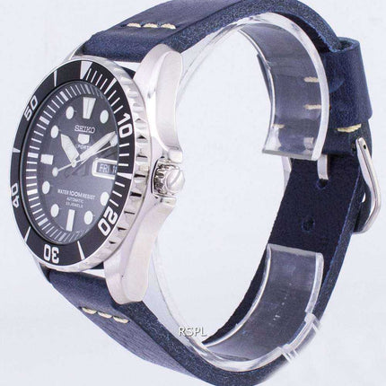 Seiko 5 Sports SNZF17K1-LS15 Orologio da uomo automatico cinturino in pelle blu scuro