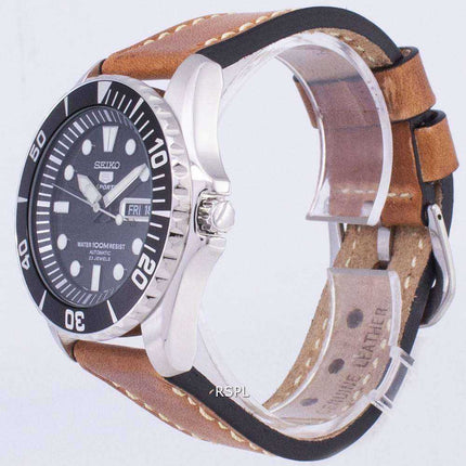 Seiko 5 Sports SNZF17K1-LS17 Orologio da uomo automatico cinturino in pelle marrone