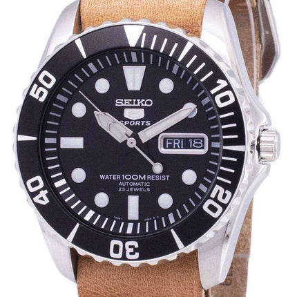 Seiko 5 Sports SNZF17K1-LS18 Orologio da uomo automatico cinturino in pelle marrone